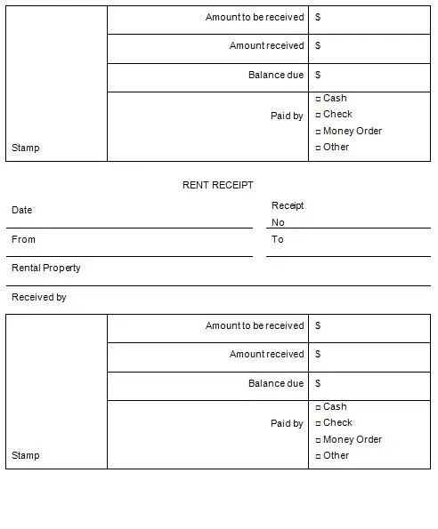 Free Printable Rental Receipt Templates (Excel / Word / PDF) - Excel TMP
