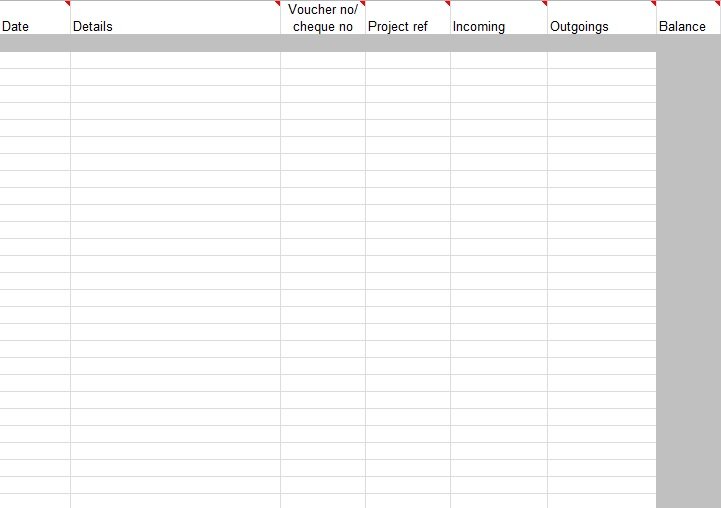 Blank Cash Book Template For Business - Excel TMP