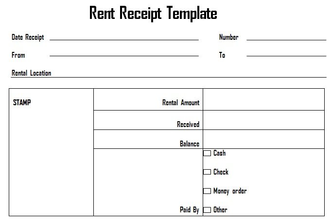 printable rent receipt template