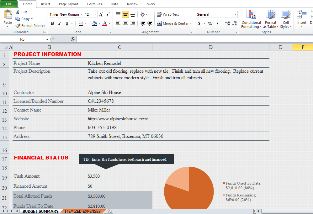 Blank And Sample OF Construction Schedule Template