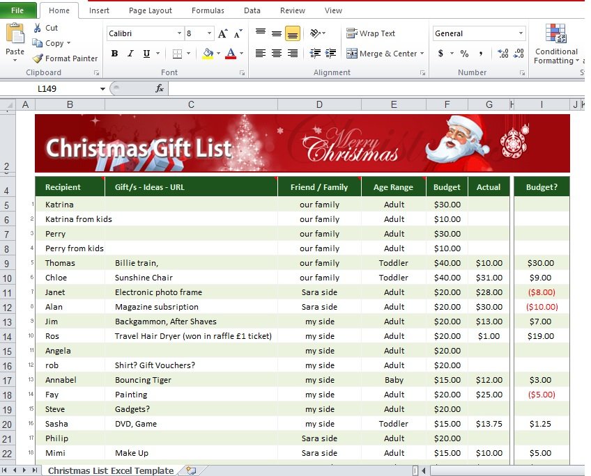 Christmas List Excel 2024: A Comprehensive Guide To Planning And Tracking Your Holiday Season 