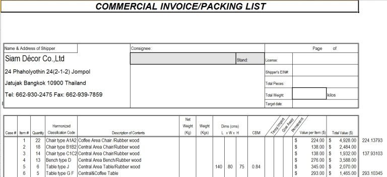 Free Printable Commercial Invoice Templates (Word, Excel, PDF)