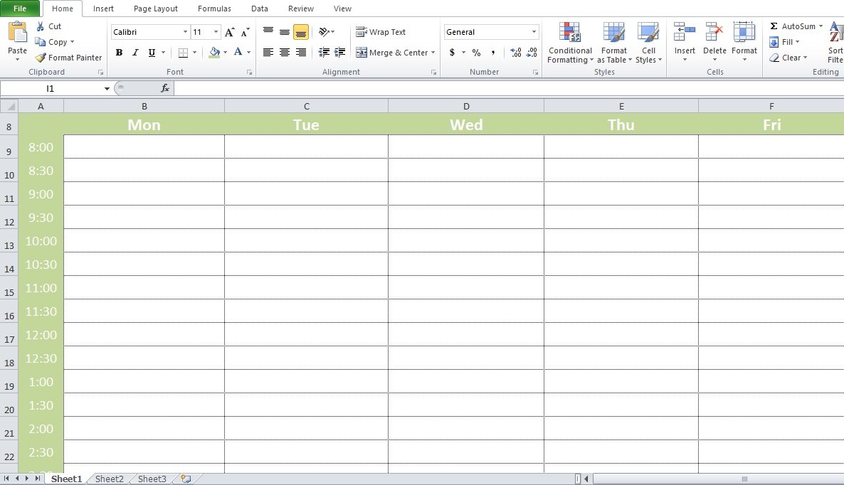 Conference Room Scheduler Excel Template