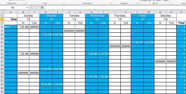 employee shift schedule generator template