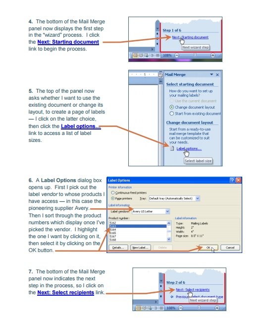 mail merge from excel list