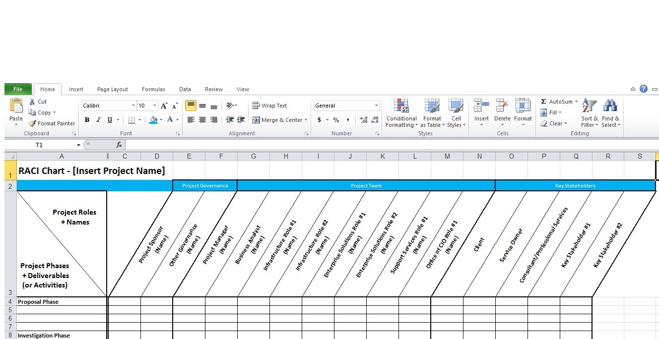 Raci Matrix Excel Template Free Excel TMP