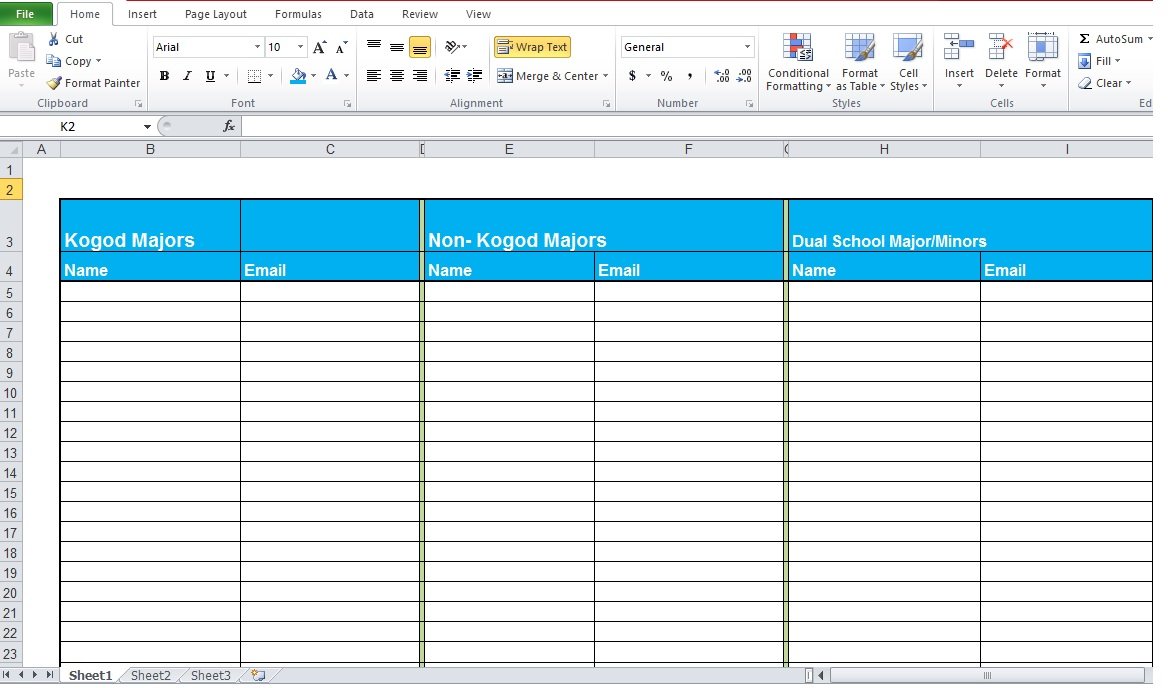 Sign In Sheet Template Free Download Excel