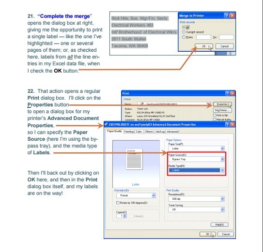 mail merge envelopes from excel spreadsheet