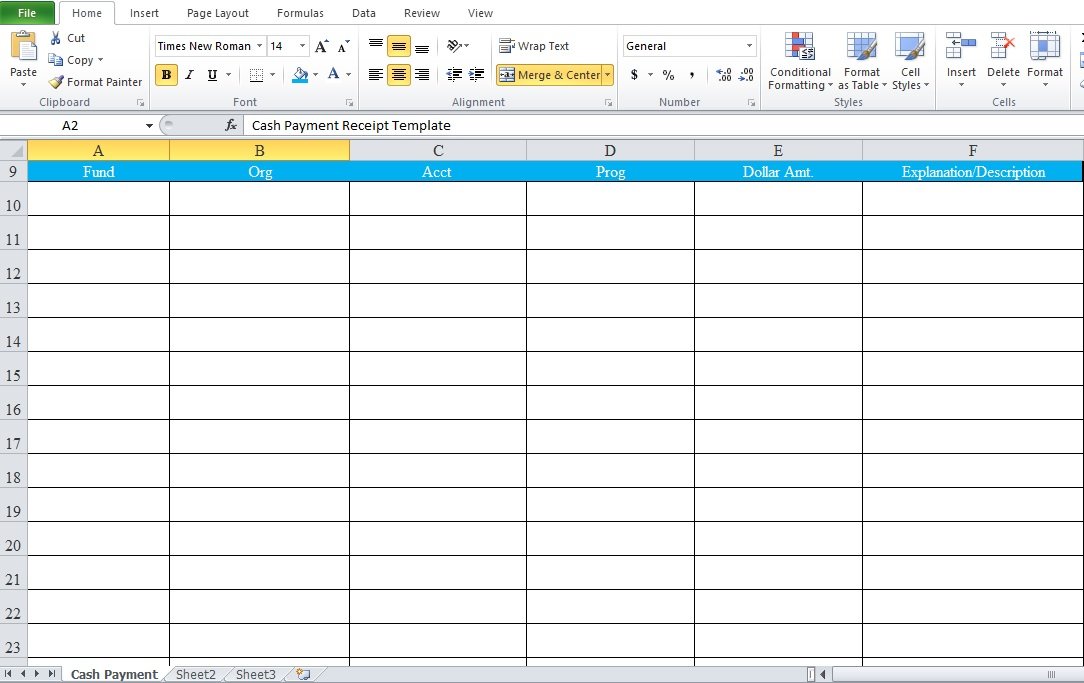 Payment Record Template Excel DocTemplates