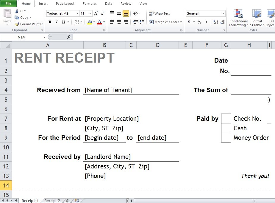 Where Can You Find The Best Excel Word Rental Receipt Templates