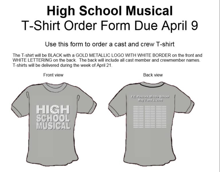T-Shirt Order Form Template (Excel, Word, PDF)