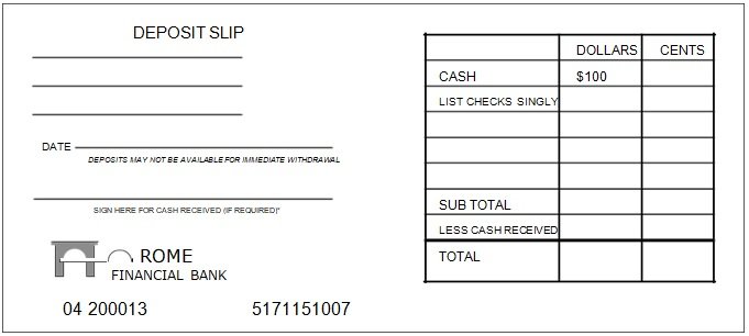 3+ Bank Deposit Slip Template Excel, Word and PDF - Excel Tmp