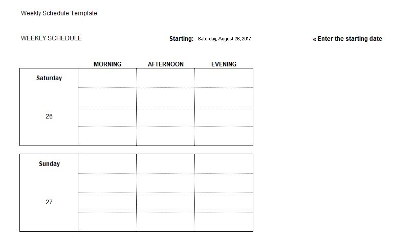 task planner template excel