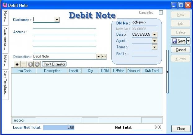 debit credit and balance account