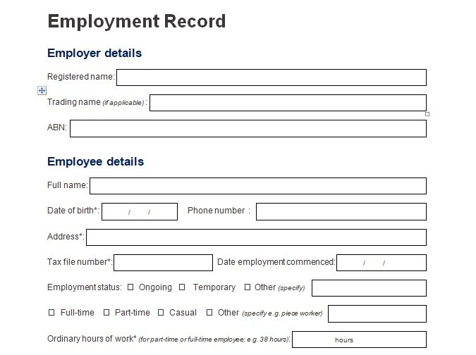 Employee Information Form Word Template