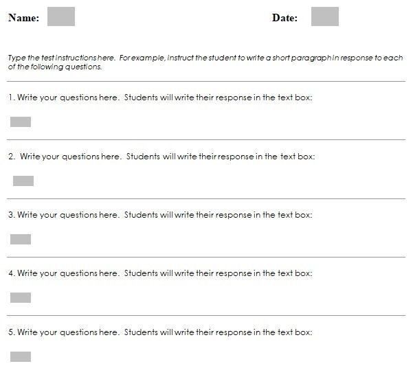 Multiple Choice Questions Template Word