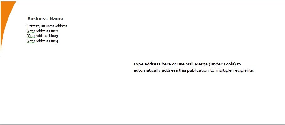 ms word envelope template download