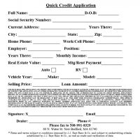 quick credit appplication form pdf