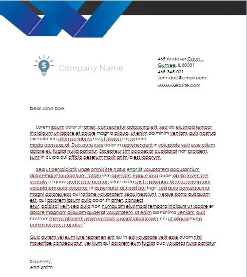 company letterhead template word