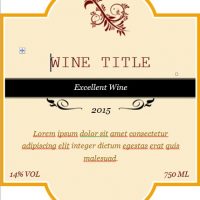 editable custom wine label template word