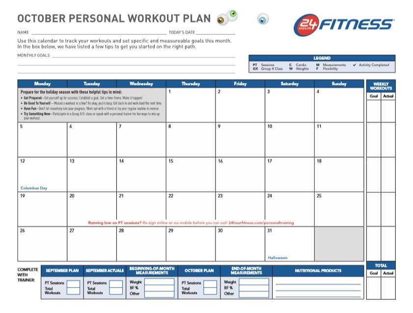 Professional Workout Template Format Excel Word And PDF Excel TMP