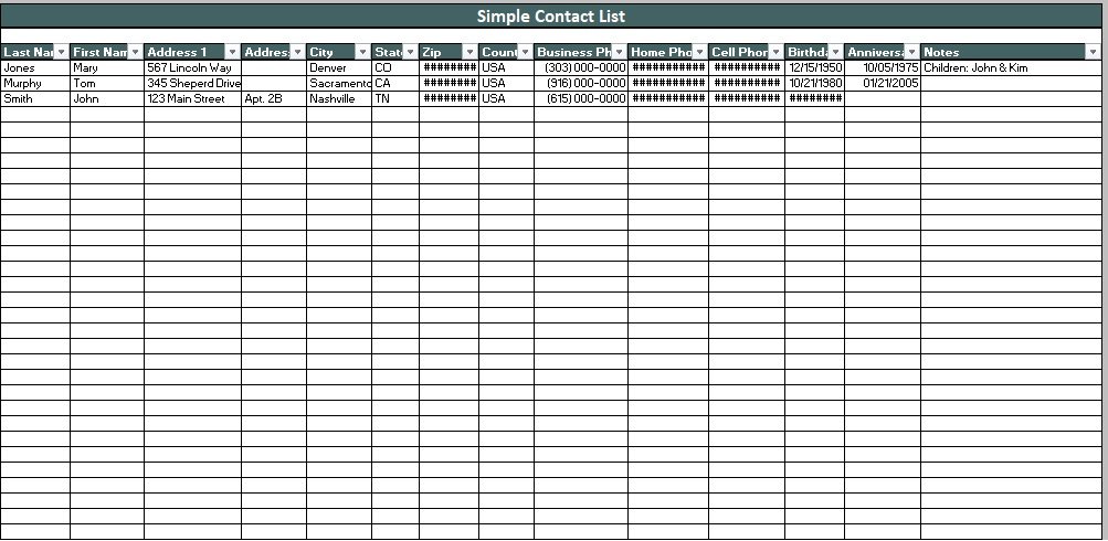 cardpresso excel database photos