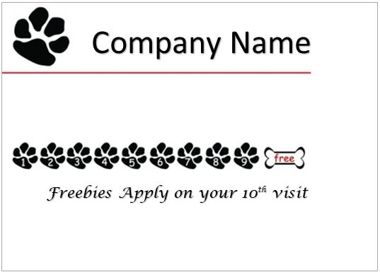 business punch card template free