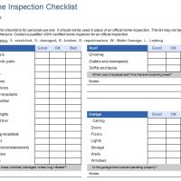 home inspection checklist word template