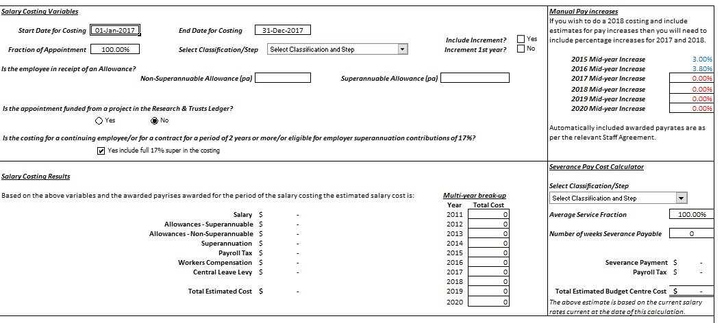 salary breakdown excel template