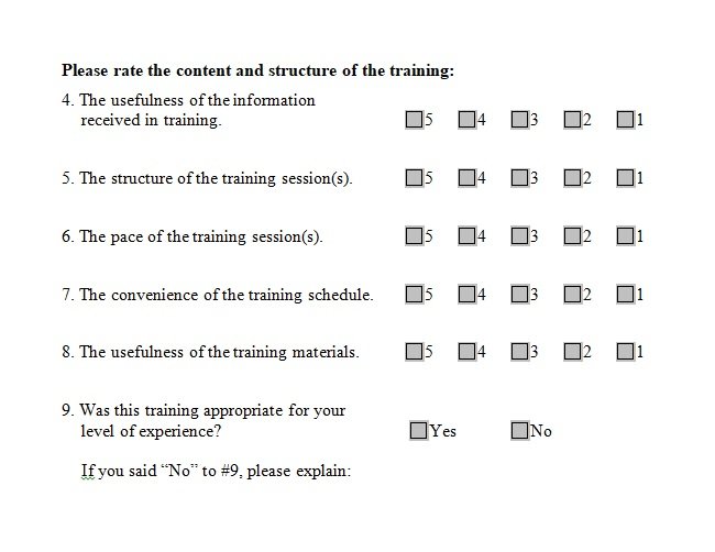 9 Free Training Evaluation Form Template Word PDF Excel TMP