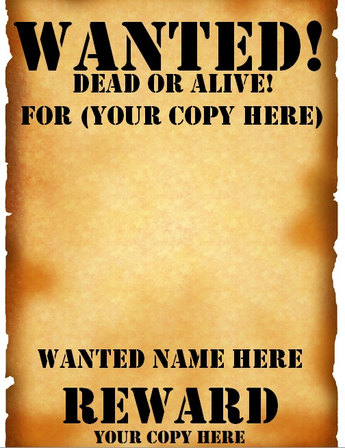 Wanted Poster Template Free Printable in Word Format Excel TMP