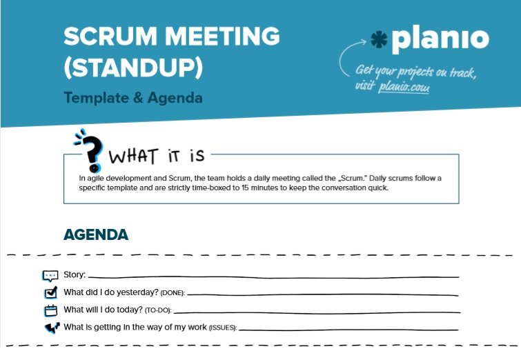 Scrum Meeting Template The Best Professional Template