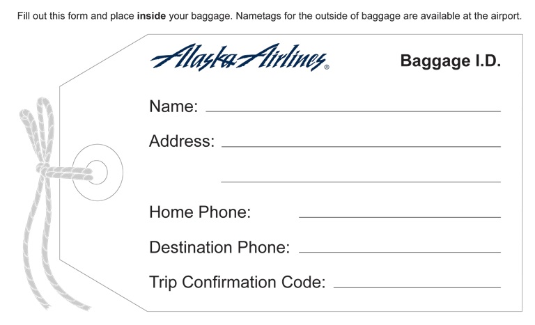 luggage tag template word