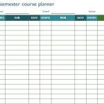 Printable Semester Schedule Template Free