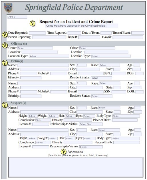 Police Incident Report Template