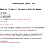Free Security Deposit Return Letter and Forms (Word)