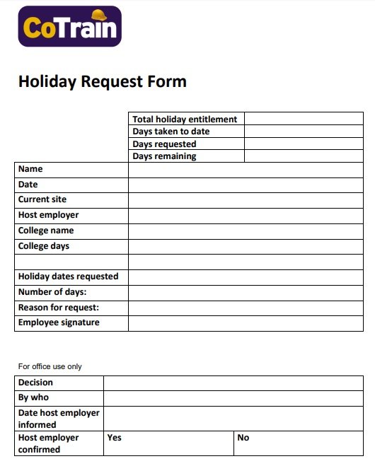 Employee Holiday Request Form Template At Werner Obrien Blog Employee Holiday Request Form Template At Werner Obrien Blog