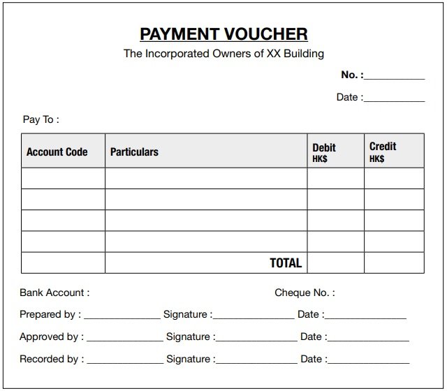 Sample Payment Voucher Template Excel PDF Word Excel Tmp