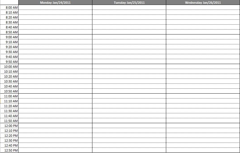 Free Printable Appointment Schedule Template for Excel Excel TMP