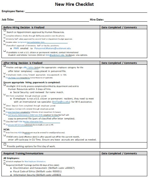 new employee orientation template