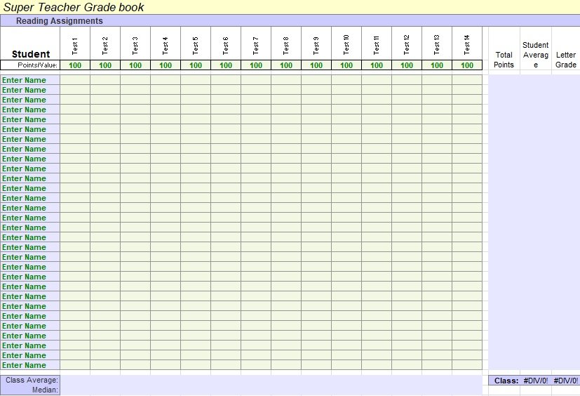 Free GradeBook Template Excel Word PDF Excel TMP