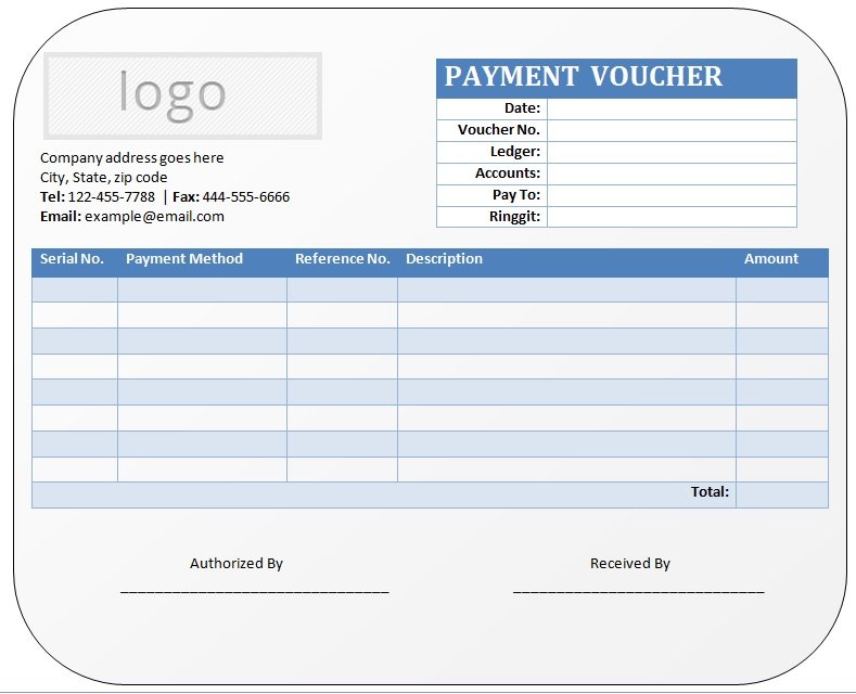 3+ Sample Payment Voucher Template Excel - PDF- Word - Excel Tmp