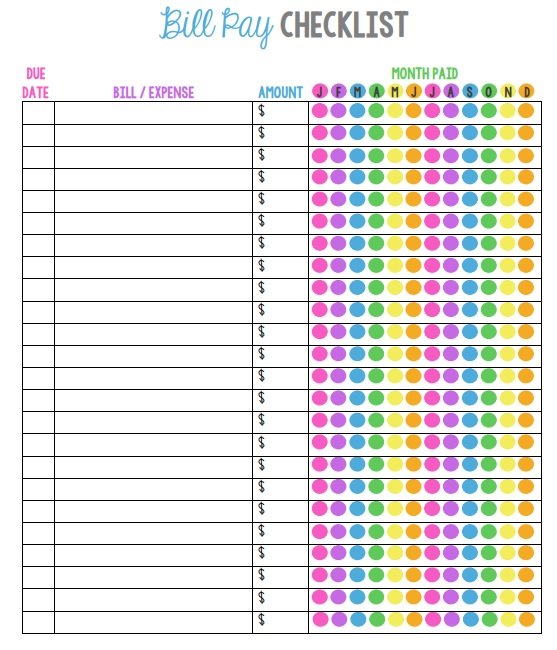 Monthly Bill Payment Calendar Template Calendar Template Printable 