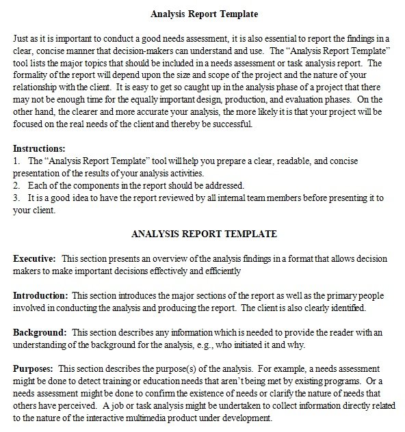 Data Analysis Report Template Word Pdf Excel Tmp 5116