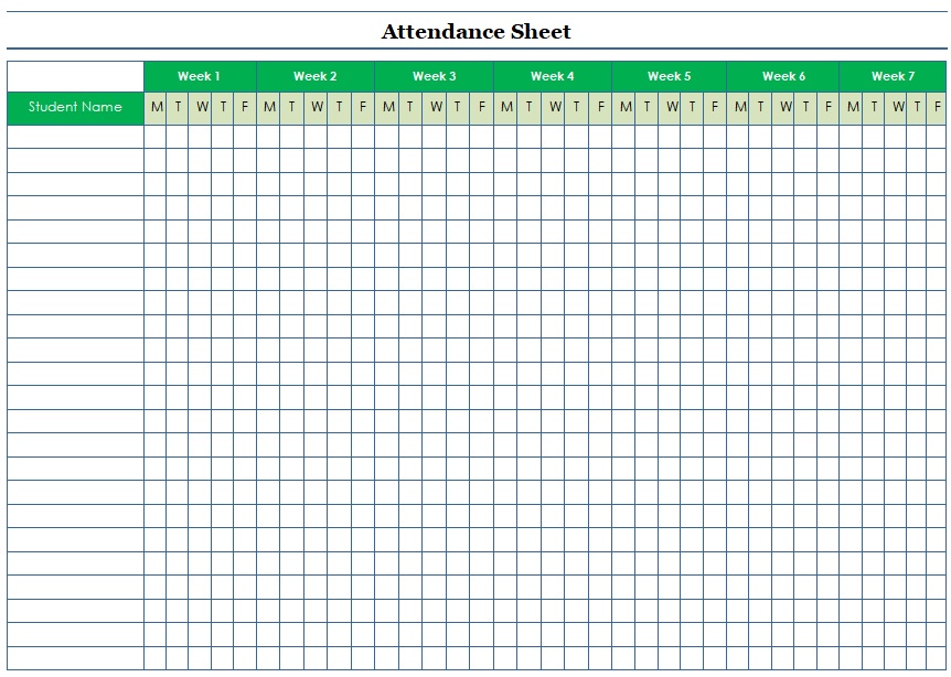 Employee Attendance Tracker Template (Word, Excel) Excel TMP