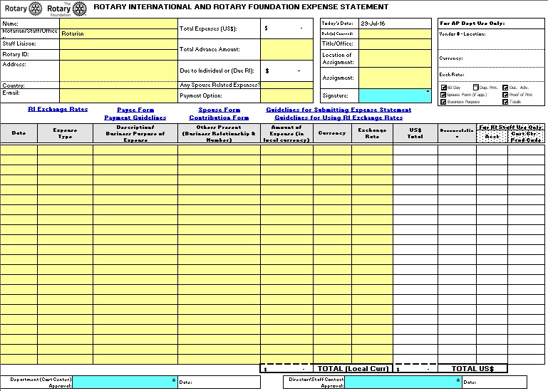free expense tracker excel