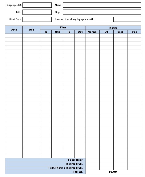 Professional Daily Time Study Spreadsheet Excel Excel TMP