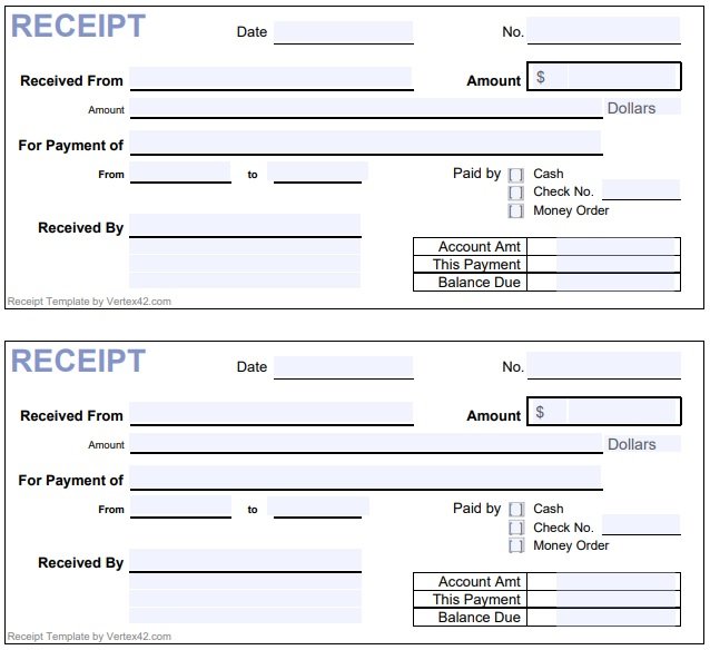 Free Cash Payment Receipt Template (Excel, Word, PDF) Excel TMP