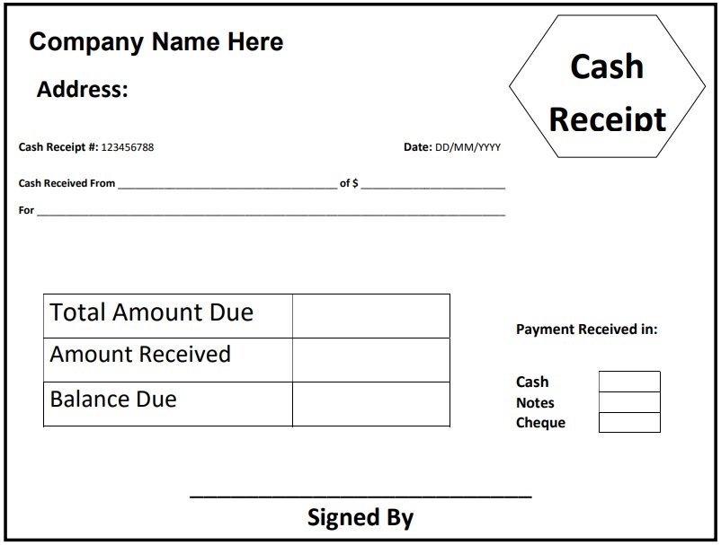 free cash payment receipt template excel word pdf excel tmp