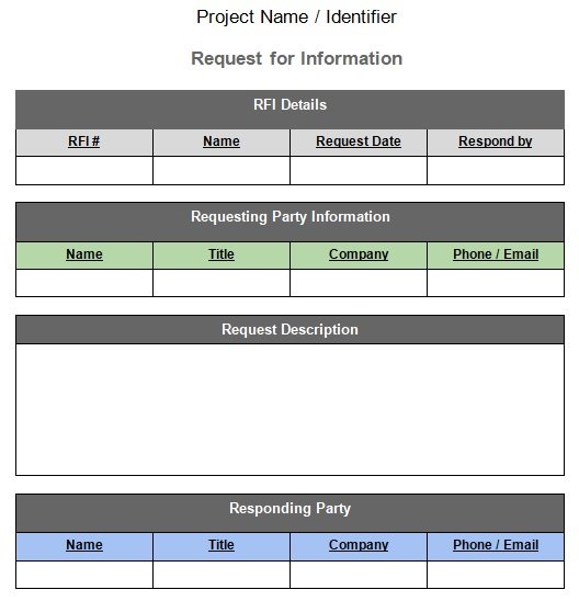 Free Construction RFI Template Word Excel PDF Excel TMP Free Construction RFI Template Word Excel PDF Excel TMP